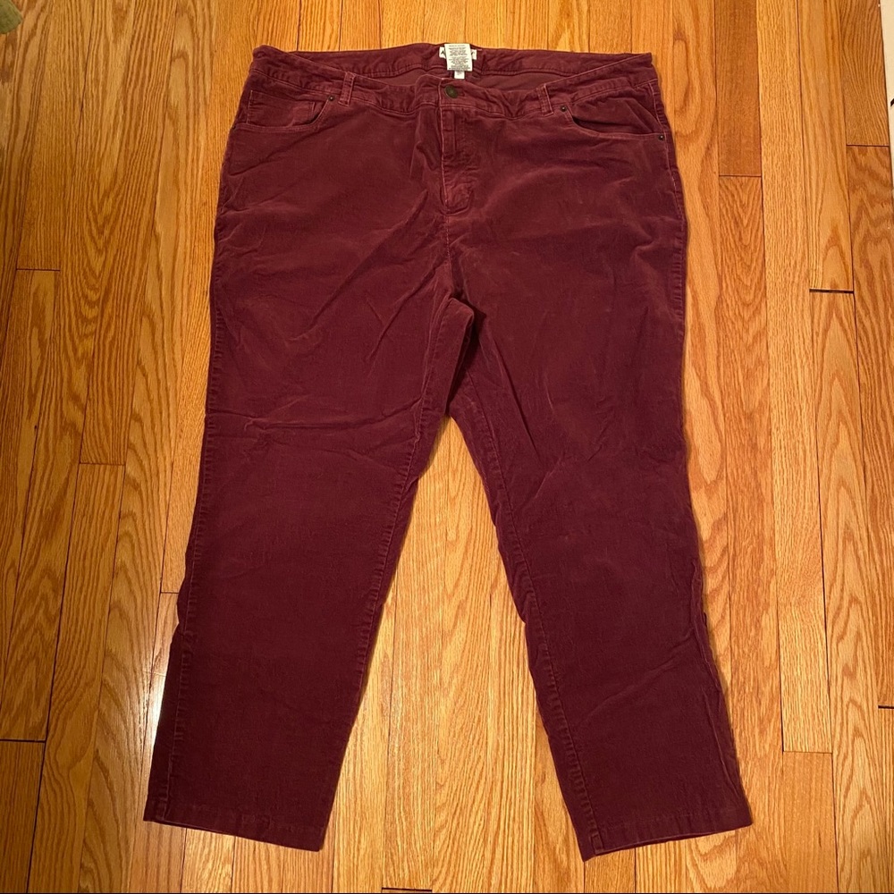 Ava & Viv Burgundy Corduroy Pants